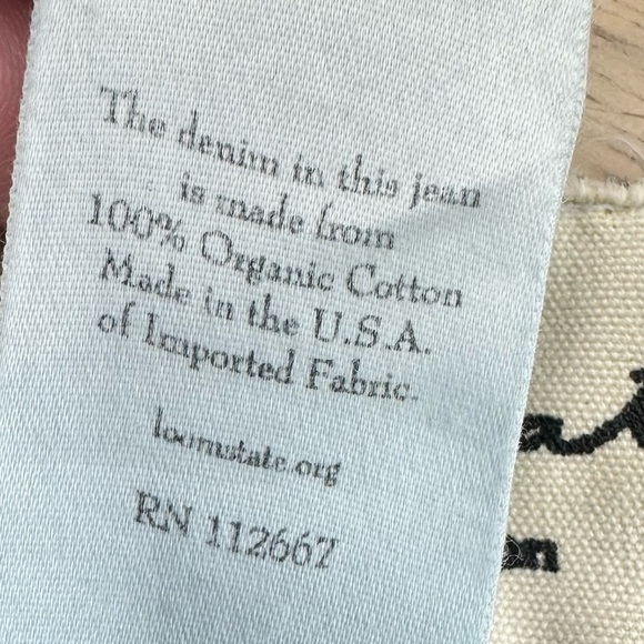 LOOMSTATE Men's New Organic Cotton Mission button fly Jeans Size 34 - Picture 9 of 13